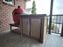 Grill Cabinet - Reclaimed wood with live edge Maple top